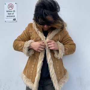 Vintage 90s Fur-Trim Jacket